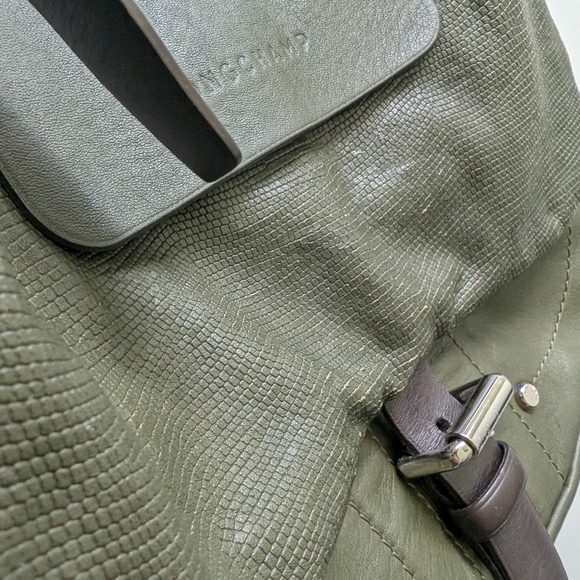 Longchamp Green Leather Balzane Crossbody Saddle Bag - Picture 9 of 14